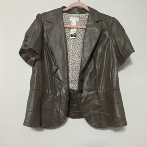 Maurices Dark Brown Short Sleeve Blazer